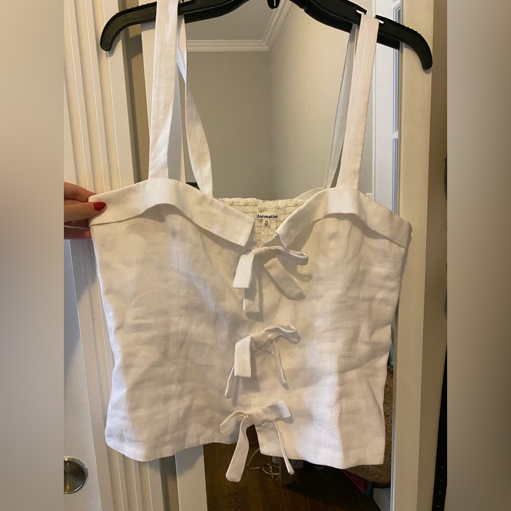 REFORMATION LINEN TOP - NEVER WORN